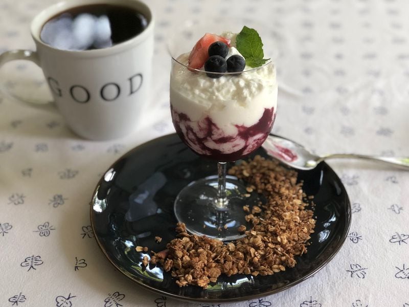 For a protein-packed breakfast, try a berry coulis and Greek yogurt parfait. CONTRIBUTED BY KELLIE HYNES