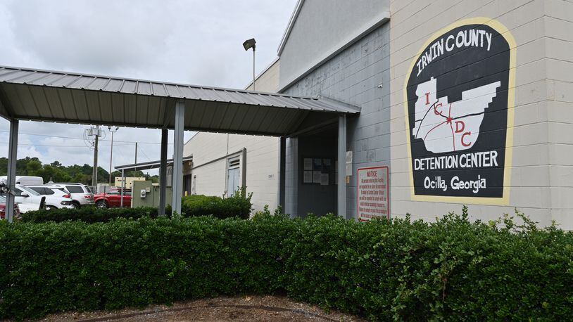 The Irwin County Detention Center in Ocilla, Georgia, housed undocumented immigrants taken into custody by the federal Immigration and Customs Enforcement agency. A new documentary explores conditions at Irwin through the lens of the first months of the coronavirus pandemic.  (Hyosub Shin / Hyosub.Shin@ajc.com)