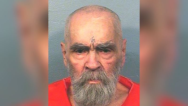 FILE - This Aug. 14, 2017 photo provided by the California Department of Corrections and Rehabilitation shows Charles Manson. A legal battle has arisen for his remains and belongings since his death Nov. 19 at the age of 83.