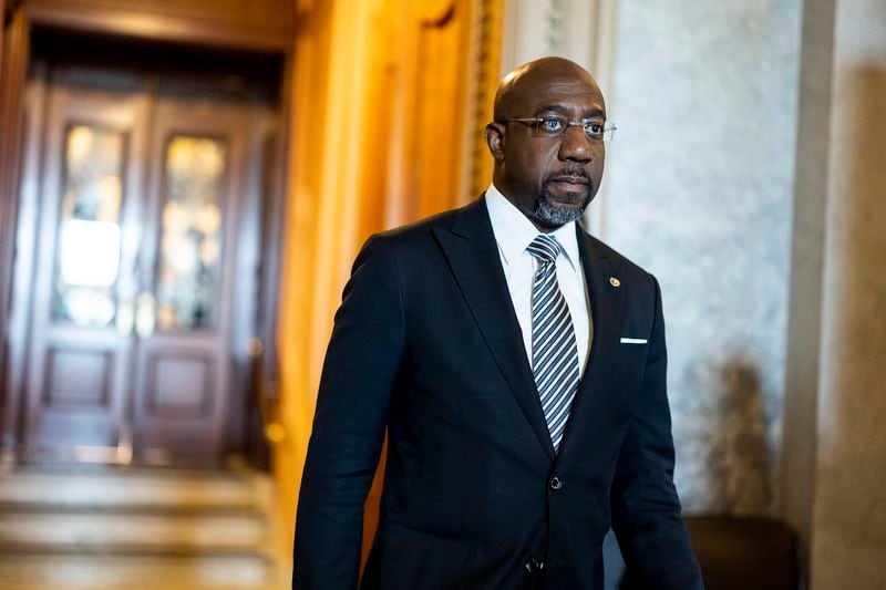Democratic U.S. Sen. Raphael Warnock has largely focused his reelection campaign on his policy platform, which includes calls to suspend the federal gas tax, cap the price of insulin and curb prescription drug costs. (Anna Moneymaker/Getty Images/TNS)