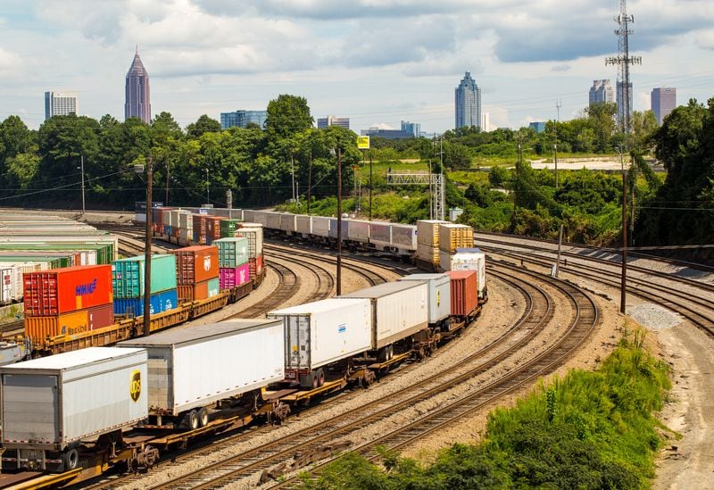 The northwest portion of the Beltline will be the final section completed. The path will need to cross Inman Yard, photographed Sunday, Aug. 15, 2021. (Jenni Girtman for The Atlanta Journal-Constitution)