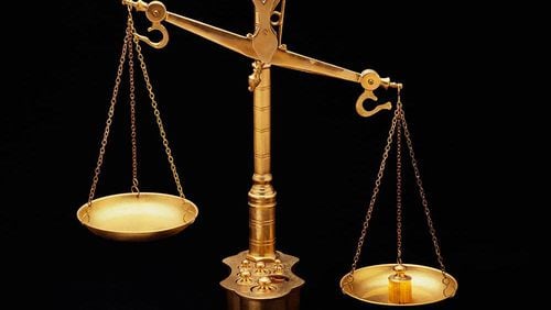 The Scales of Justice represent the U.S. legal system and courts.