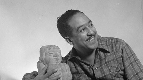 A 1943 portrait of Langston Hughes shot by Gordon Parks. Between the height of the Harlem Renaissance in 1926 and the dawn of the Black Arts Movement in 1967, Hughes wrote 16 books of poetry and more than a dozen works of nonfiction and children’s books. (Courtesy of the Library of Congress)