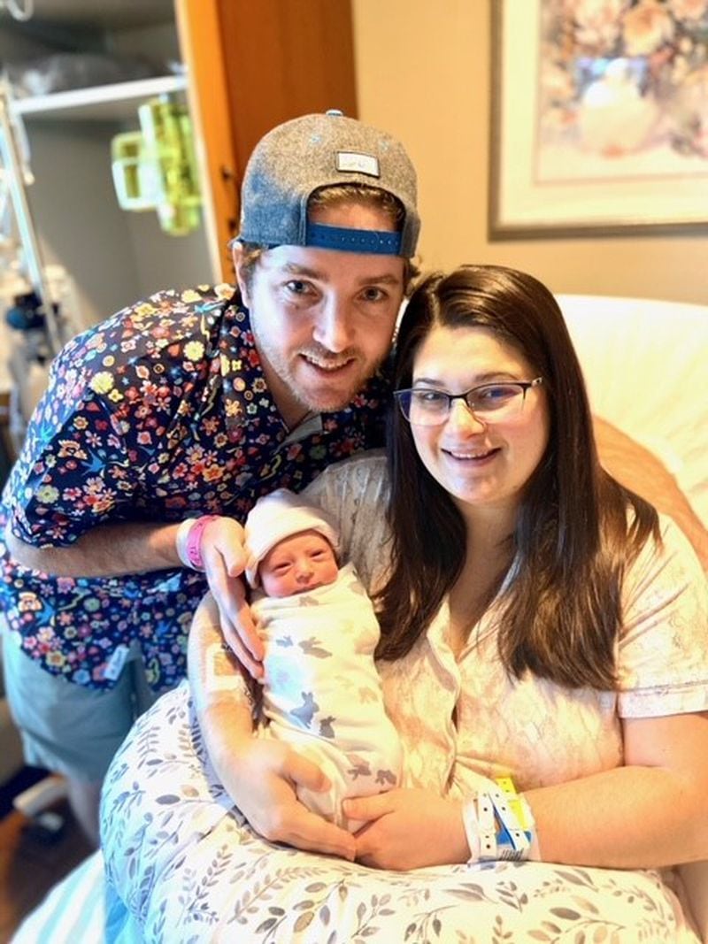 Kristen and Matthew Reiman welcomed baby girl Alora Reiman at Wellstar Kennestone Hospital January 1, 2021 at 12:21 a.m. She's the first baby born at the hospital.