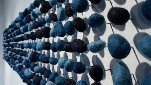 Rowland Ricketts' "Untitled -- After Te-Ita," a 2010 work of indigo, wool and stones, will be included in the exhibit "Some of Its Parts," opening July 26 at Kennesaw State University's Zuckerman Museum of Art. CONTRIBUTED BY ROLAND RICKETTS