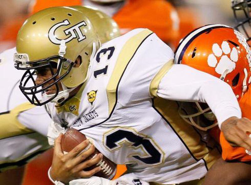 In Clemson's last visit to Georgia Tech, in 2011, Yellow Jackets quarterback Tevin Washington ran for 176 yards in leading Tech over then-No. 5 Clemson. It was Tech's last win over a ranked opponent. Washington's rushing total set a single-game record for Tech quarterbacks. (ASSOCIATED PRESS)
