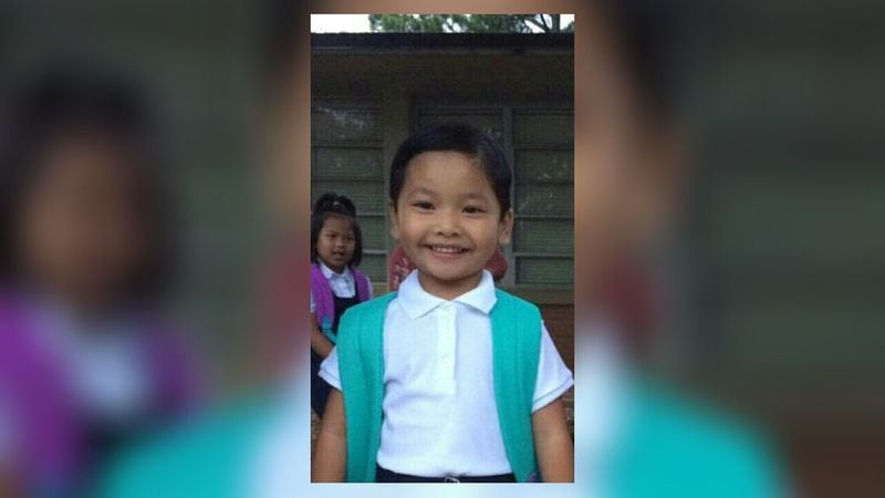 Lun Thang, 4, was killed in a hit-and-run in DeKalb County, police said. (Credit: Channel 2 Action News)
