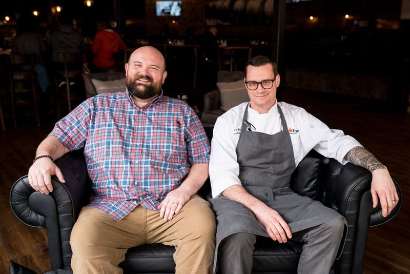 City Tap team (from left to right) Brand Director Andy Farrell and Executive Chef Greg Gettles. Photo credit- Mia Yakel.