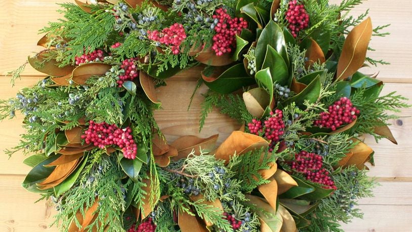 Creekside Farms, which has seasonal decor such as the magnolia pepperberries wreath, sells its products through retailers such as Williams-Sonoma. Contributed by Creekside Farms