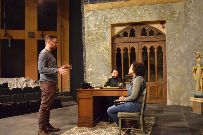 Matt Torney currently serves as the associate artistic director at Studio Theatre in Washington, D.C., where he directing the season opener, "Doubt," by John Patrick Shanley. He is seen here with Sarah Marshall (center) and Tiffany M. Thompson, (right). CONTRIBUTED: MATT TORNEY