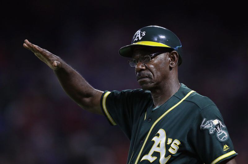 Former Oakland third-base coach Ron Washington will hold the same position with the Braves next season. (Photo by Ronald Martinez/Getty Images)