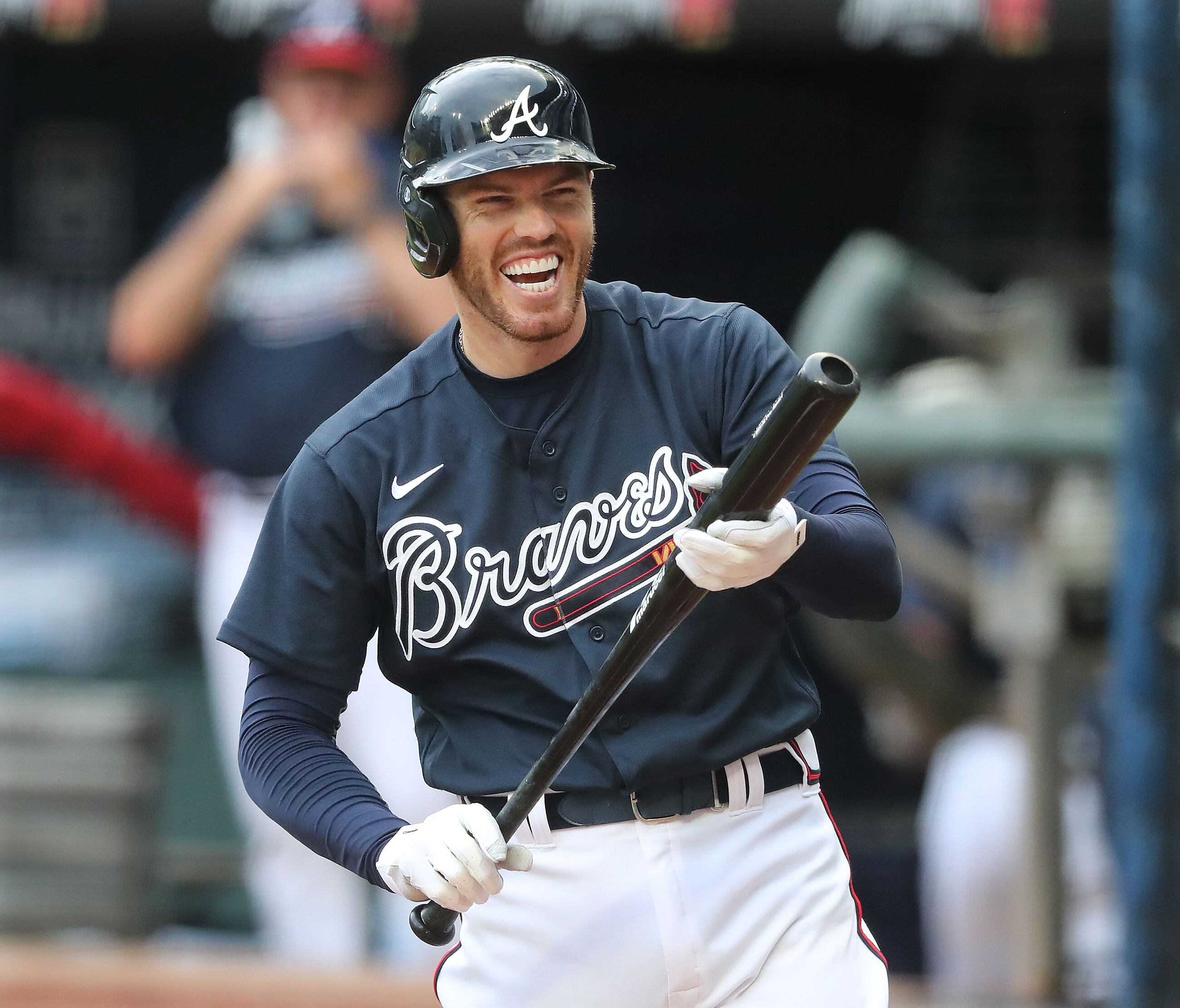 Who is that masked man? It's Freddie Freeman, and you need to hear him