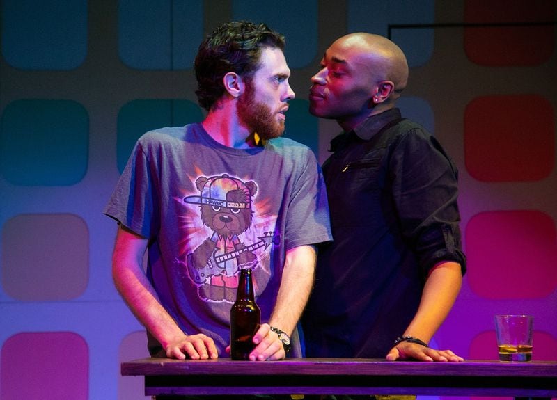 Caleb Clark (left) and Damian Lockhart appear in the Actor’s Express comedy “Bootycandy.”
Courtesy of Casey Gardner Ford Photography