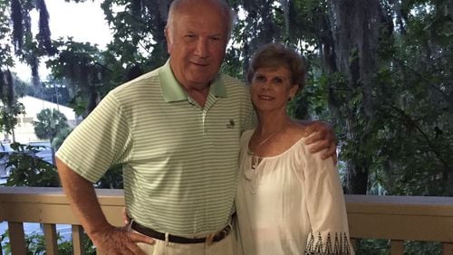 Former Georgia coach Jim Donnan (L) was married to his wife Mary for 60 years. Mrs. Donnan died on June 8, 2021, after a long battle with cancer. (Photo from Donnan Family)