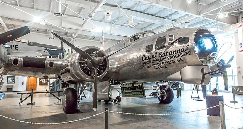 The B-17 "Spirit of Savannah" is on display at the National Museum of the Mighty Eighth Air Force. (Photo courtesy of National Museum of the Mighty Eighth Air Force)