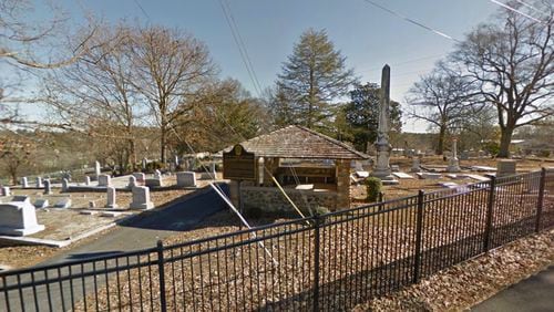 Norcross will sell remaining lots in Historic Norcross City Cemetery. Courtesy Google Maps