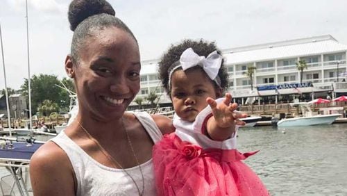 Dijanelle Fowler and her daughter Skylar in a photo posted to the mother's publicly-visible Facebook page in April.