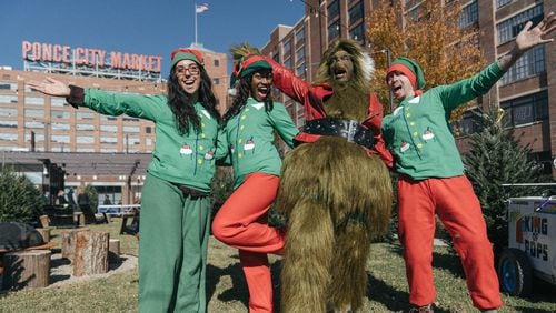 Can the Grinch get into the holiday spirit? Maybe, with some encouragement from Santa’s helpers. Can it last? You’ll have to visit him at Ponce City Market this holiday season to find out. CONTRIBUTED BY JAMESTOWN