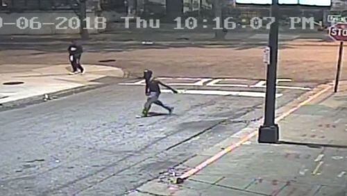 Police are searching for a person of interest in a shooting at the intersection of Peachtree Place and Cypress Street.