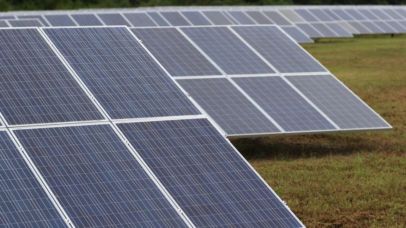 Solar power installations, such as this one shown in an AJC file photo, have been built around Georgia in recent years, boosting generation of renewable energy. Now, work is set to begin in Lee County on what is being billed as the biggest solar farm in the state. BOB ANDRES / BANDRES@AJC.COM
