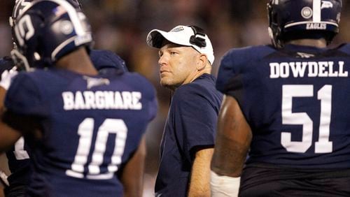 Georgia Southern coach Chad Lunsford's team plays Eastern Michigan on Saturday in the Camellia Bowl. (Photo by Chris Thelen/Getty Images)