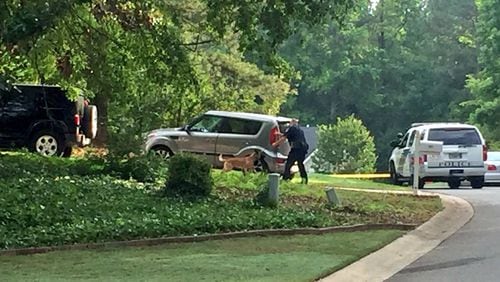 A Peachtree City officer was attacked and had his weapon fired during a domestic call early Sunday.