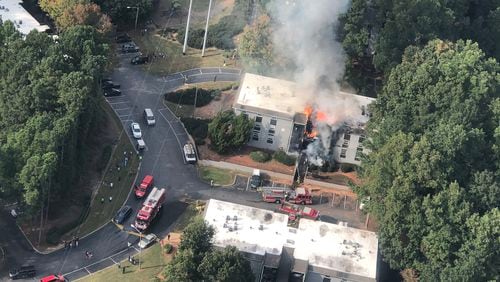 The fire broke out just before 5 p.m. at a complex off North DeKalb Drive near Buford Highway, just north of I-285.