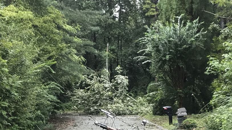 Tropical storm Irma left plenty of damage behind in this north Georgia neighborhood and elsewhere. Forsyth County started cleaning up its Irma leftovers on Nov. 13