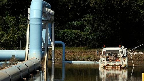 Rising water from the Chattahoochee River flooded out Atlanta's R.M. Clayton Water Reclamation Center Tueday, causing a massive dump of sewage into the rain-swollen river.