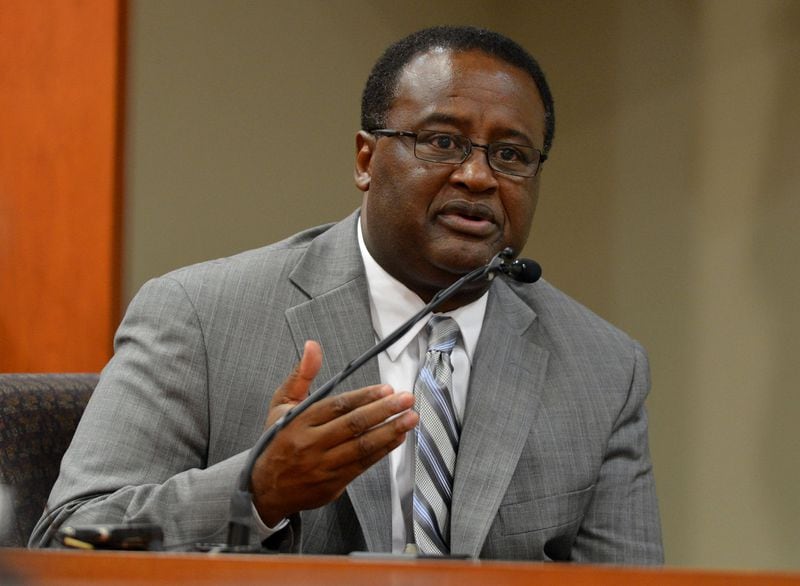 Former DeKalb Superintendent Crawford Lewis testifies in a case related to racketeering and theft under his tenure in the state's third-largest school system. (Kent D. Johnson / AJC file photo)