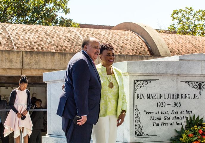 wreath-laying at MLK tomb on 53 anniversary of his death