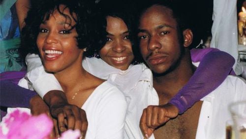 Bobbi Kristina's aunt Leolah posted this photo of herself with her brother Bobby Brown and Whitney Houston. She has been posting uplifting words about her niece.