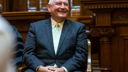 Former Georgia governor and current U.S. Secretary of Agriculture Sonny Perdue at a swearing-in ceremony for the Georgia Supreme Court last week. ALYSSA POINTER/ALYSSA.POINTER@AJC.COM