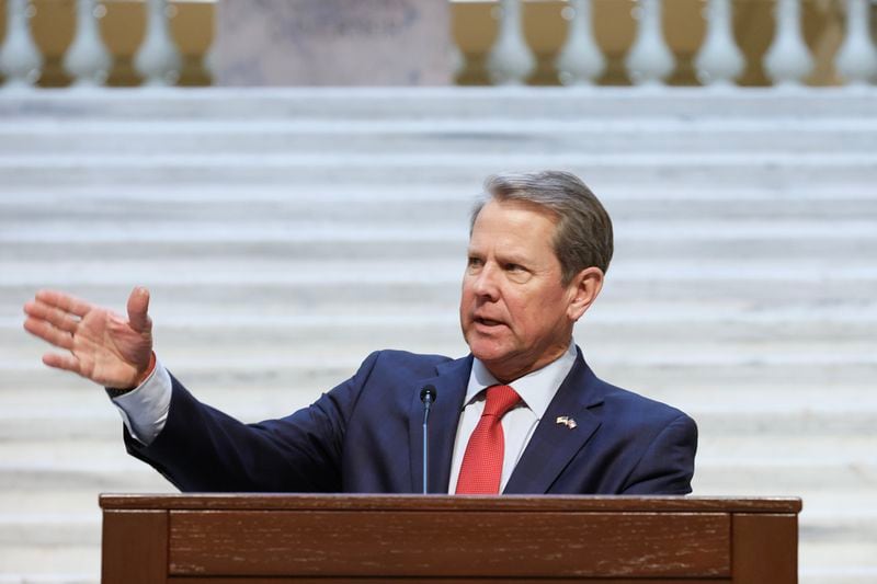 Gov. Brian Kemp has said he is not activity seeking higher office at this time. (Natrice Miller/The Atlanta Journal-Constitution) 