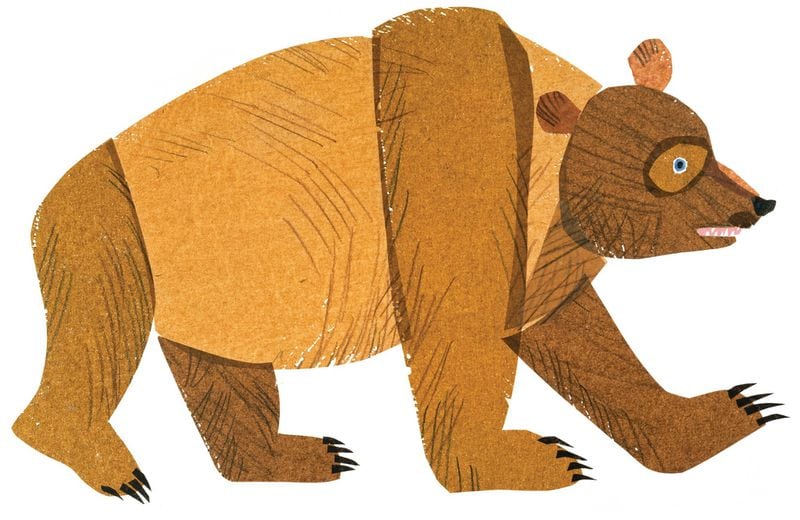 Illustration from “Brown Bear, Brown Bear, What Do You See?” by Eric Carle and on view at the High Museum in a show organized by the Eric Carle Museum of Picture Book Art, Amherst, Mass.