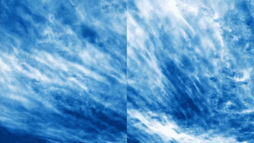 Electric blue clouds called noctilucent clouds were photographed 50 miles about the Earth by a NASA balloon mission this summer.