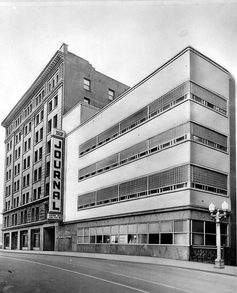 The Journal moved across the street to a new building (really two new buildings) on Forsyth Street in 1949. (AJC file)