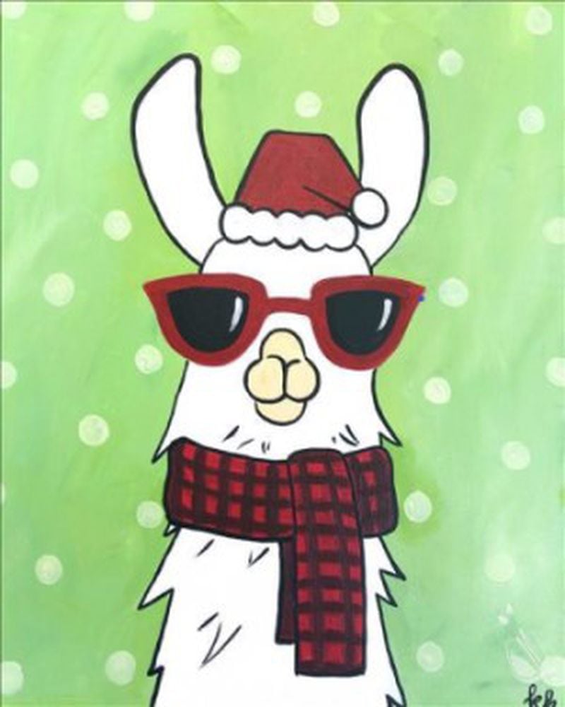 Paint a festive llama and take your creation home in Sandy Springs this Saturday.