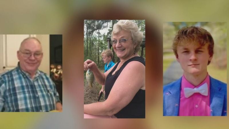 Investigators made an arrest in the Grantville gun range triple homicide Friday. The victims were (from left): Tommy Richard Hawk Sr., the gun range's 75-year-old owner, his wife Evelyn Hawk, also 75, and their 18-year-old grandson Alexander “Luke” Hawk, a senior at East Coweta High School.