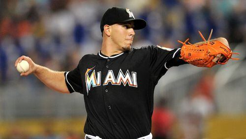 Jose Fernandez will try to set a new major league record Friday when he goes for his 17th cosecutive home win without a loss to start his career. (AP photo)