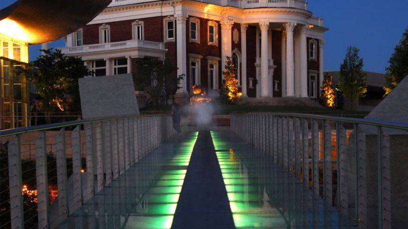 The Glass Bridge leading to the Hunter Museum in Chattanooga, Tenn.