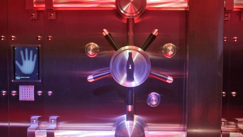 Dec. 8, 2011 - Atlanta - The vault where the formula is purported to be kept appears to have many security features. Coca-Cola's secret formula found a new home at the World of Coca-Cola after being housed at SunTrust since 1925.