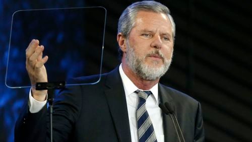 Jerry Falwell Jr. has agreed to take an indefinite leave of absence from his role as president and chancellor of Liberty University, the school announced Friday. (AP Photo/Steve Helber, File)