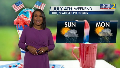 Channel 2 Action News meteorologist Eboni Deon gives the weather forecast for July 3 and 4, 2022.