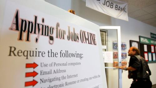 Most job applicants find jobs, but nearly a third of the unemployed have been looking for more than six months. (AJC file photo)