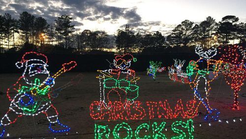 Cherokee County commissioners have approved a drive-through holiday lights display at Veterans Park, modeled after the Holiday Lights of Hope (pictured) at Hobgood Park. HOLIDAY LIGHTS OF HOPE VIA FACEBOOK