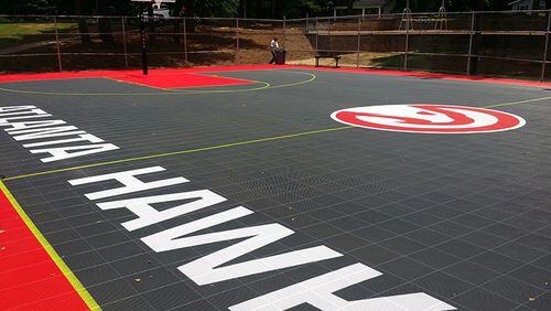 Last year the Atlanta Hawks Foundation refurbished the basketball court at N.H. Scott Recreation Center. This weekend, the foundation will partner with the DeKalb County Department of Recreation, Parks & Cultural Affairs to host a back-to-school giveaway. due to delays caused by inclement weather at the construction site. CONTRIBUTED