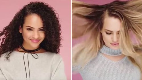 Two women featured in Shea Moisture’s controversial ad, which the company announced it was removing.