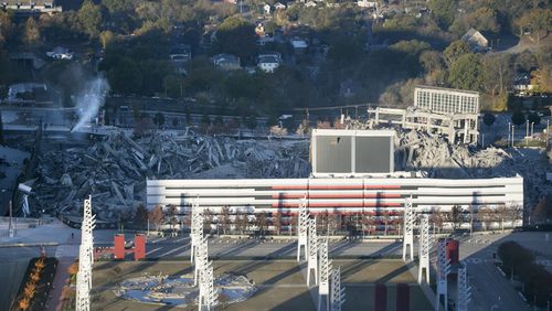 A second implosion is scheduled for 1 a.m. Wednesday after portions of the Georgia Dome remain standing.