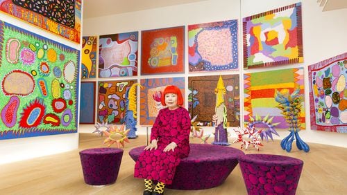 Japanese contemporary artist Yayoi Kusama, 89, still works seven days a week, producing artwork and writing. A retrospective of her work, including six “Infinity Rooms,” are on display at the High Museum through Feb. 17, 2019. Contributed by Hirshhorn Museum and Sculpture Garden, Smithsonian Institution, Washington, D.C/Copyright Yayoi Kusama and photo by Cathy Carver
